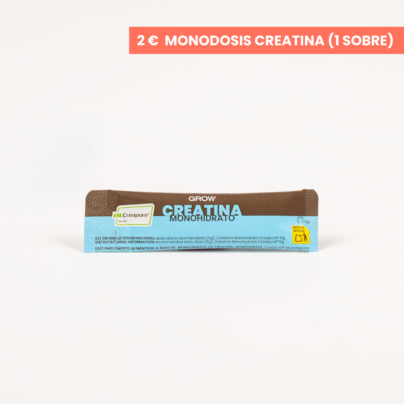 Creatina Creapure® Monodosis GROW