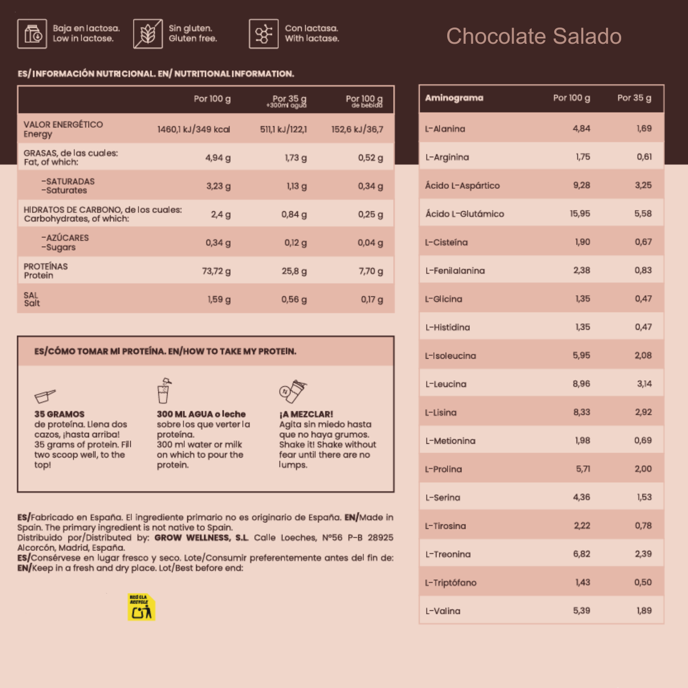 Proteína Chocolate Salado 500gr