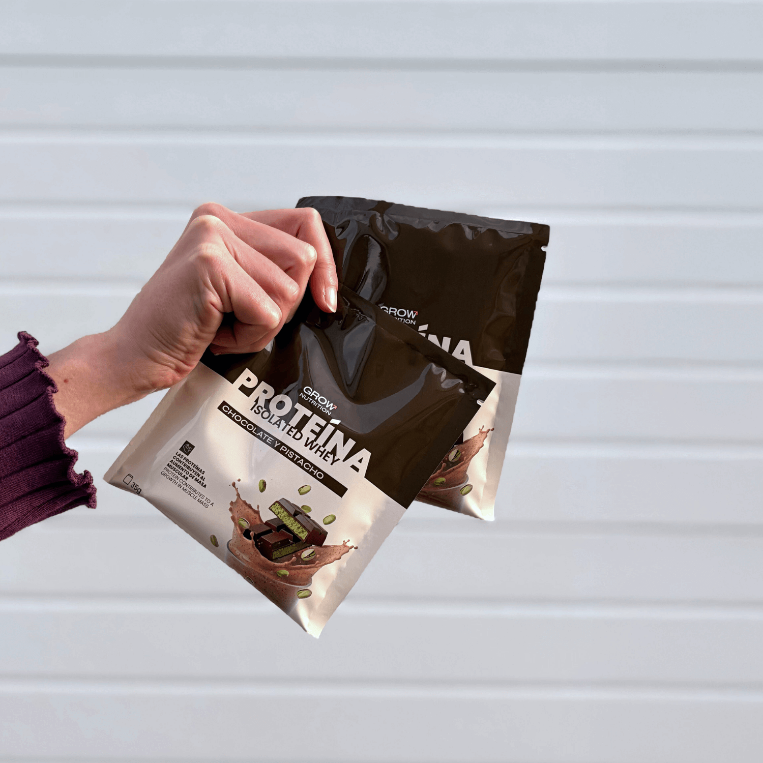 Proteína Monodosis Chocolate y Pistacho