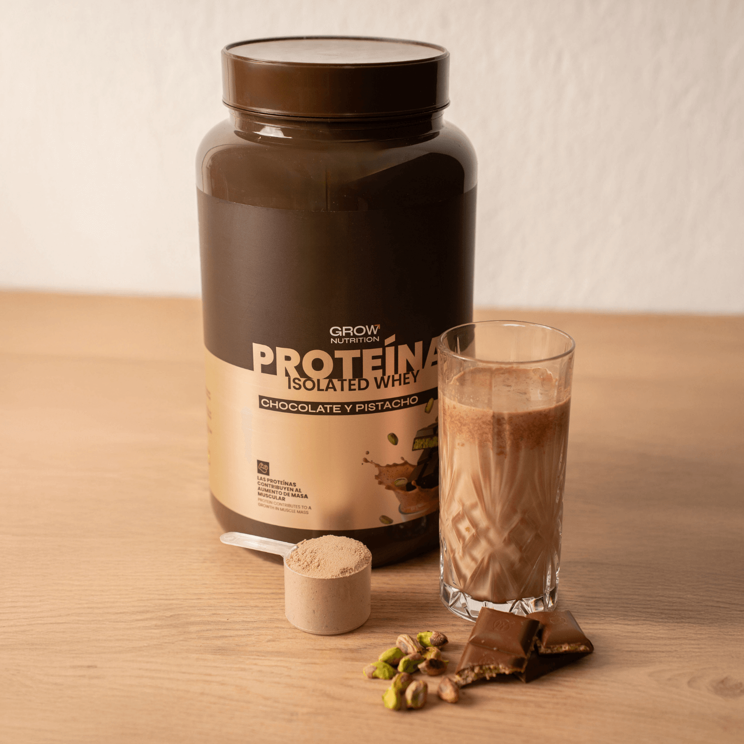 Proteína Chocolate y Pistacho