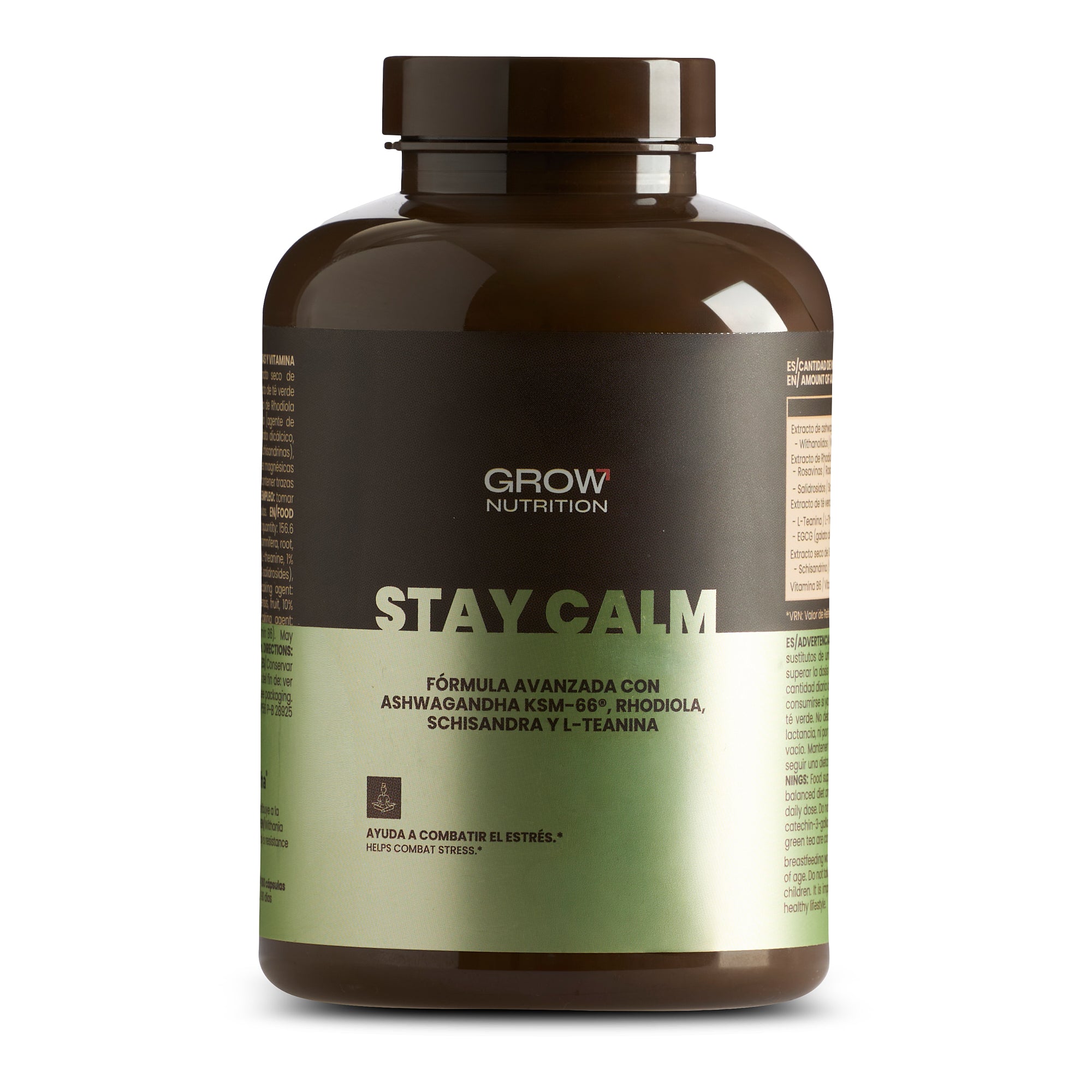 Bote grande de Stay Calm GROW Nutrition, 180 cápsulas