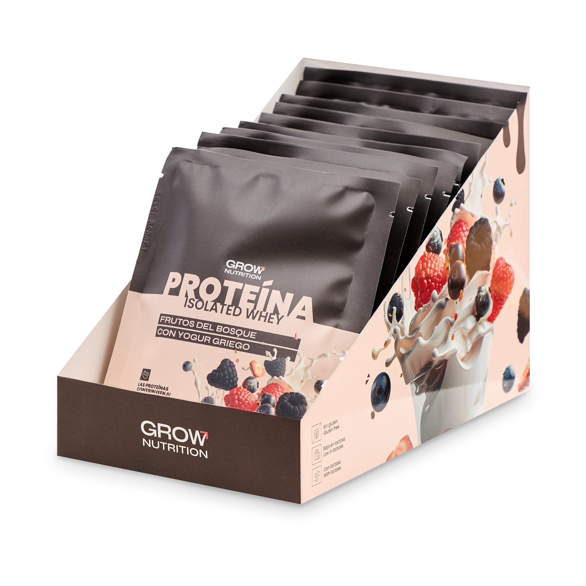 Proteína Monodosis Frutos del Bosque con Yogur Griego Estuche