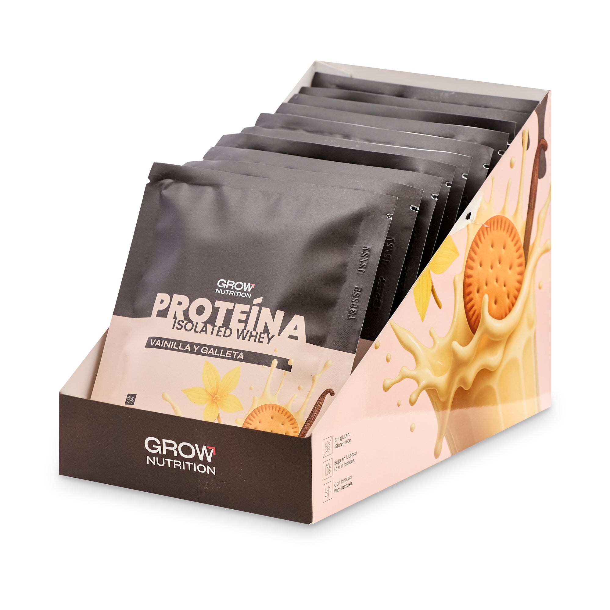 Proteína Monodosis Vainilla y Galleta Estuche
