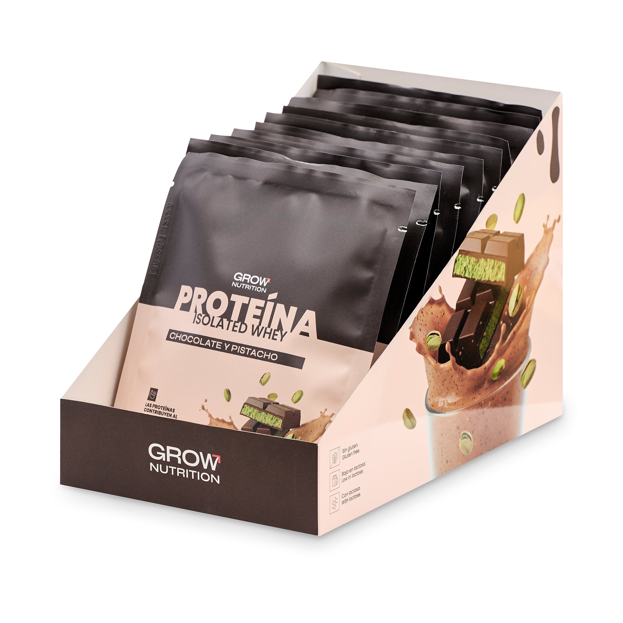 Proteína Monodosis Chocolate y Pistacho Estuche