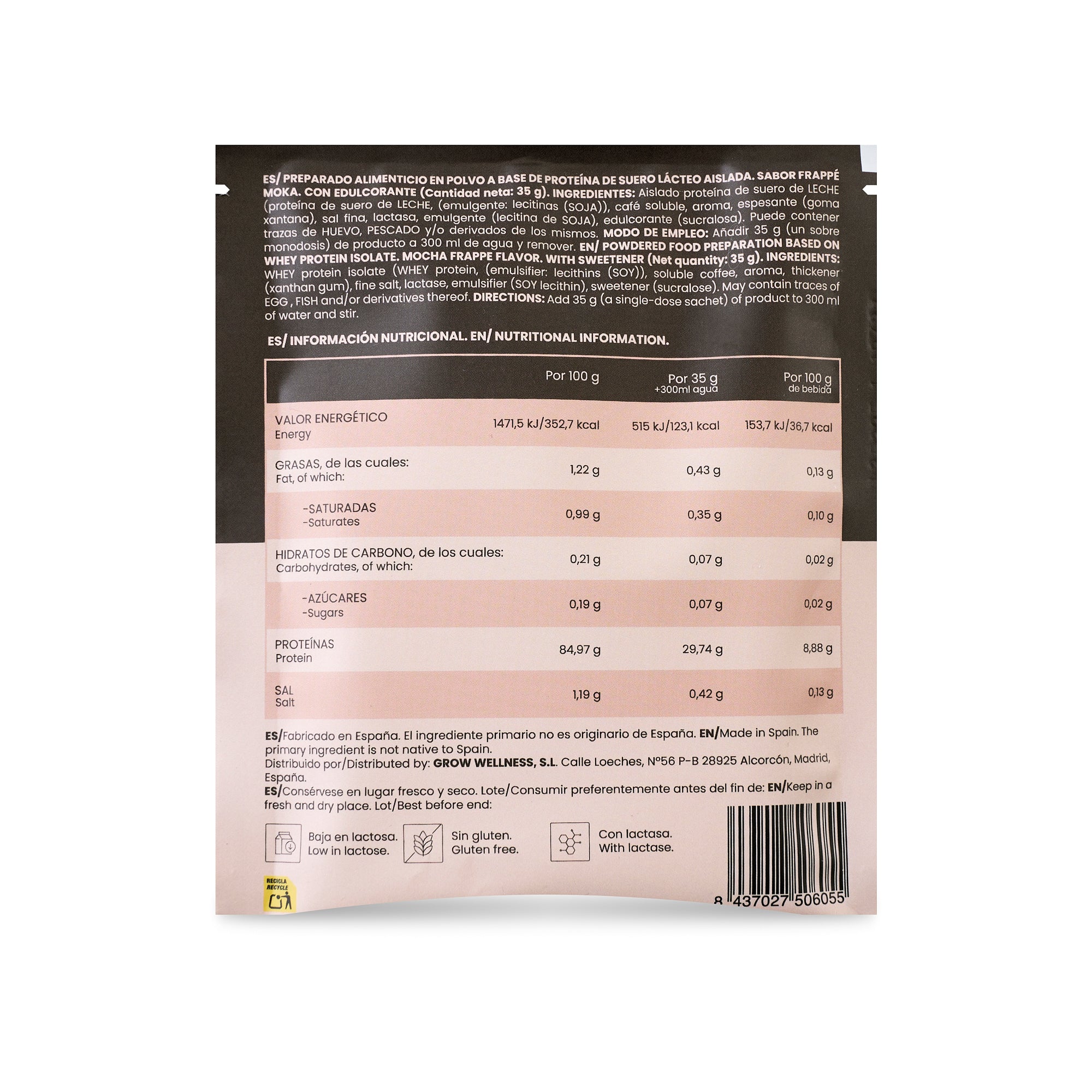 Proteína Monodosis Frappé Moka Sobre