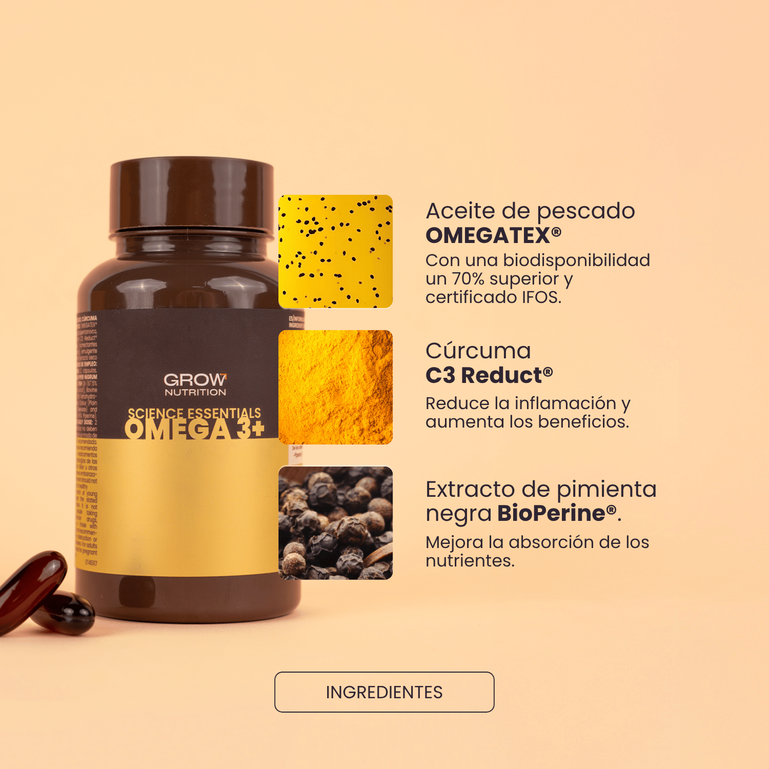 Omega 3+™ · 180 cápsulas