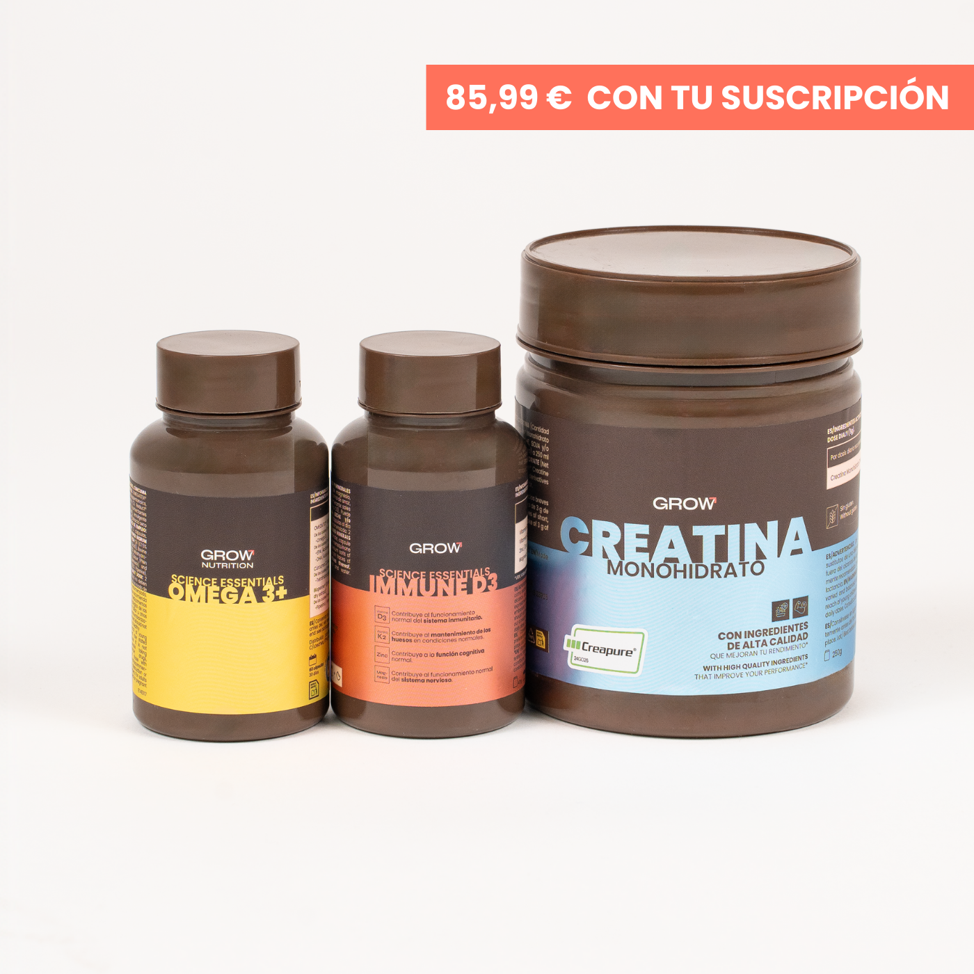 Pack IMMUNE D3 + Omega 3 + Creatina