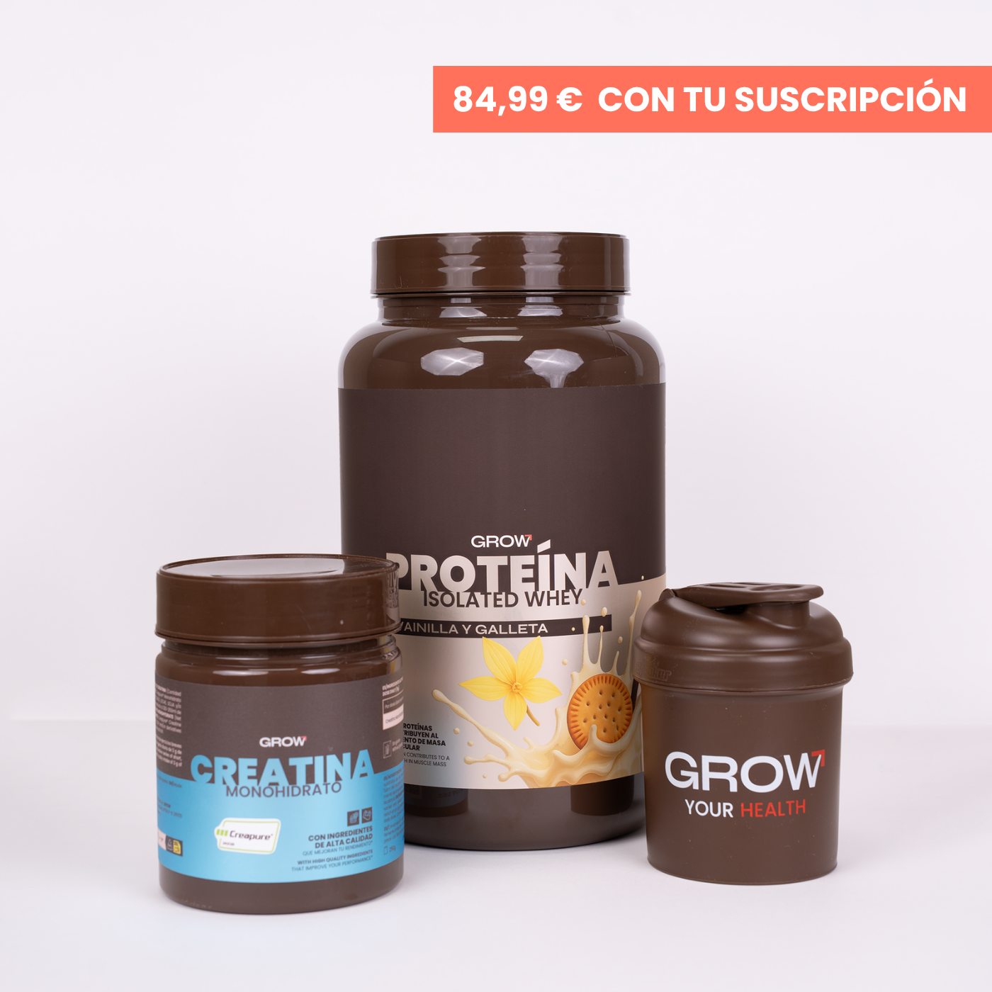 Pack Proteína Vainilla y galleta + Creatina