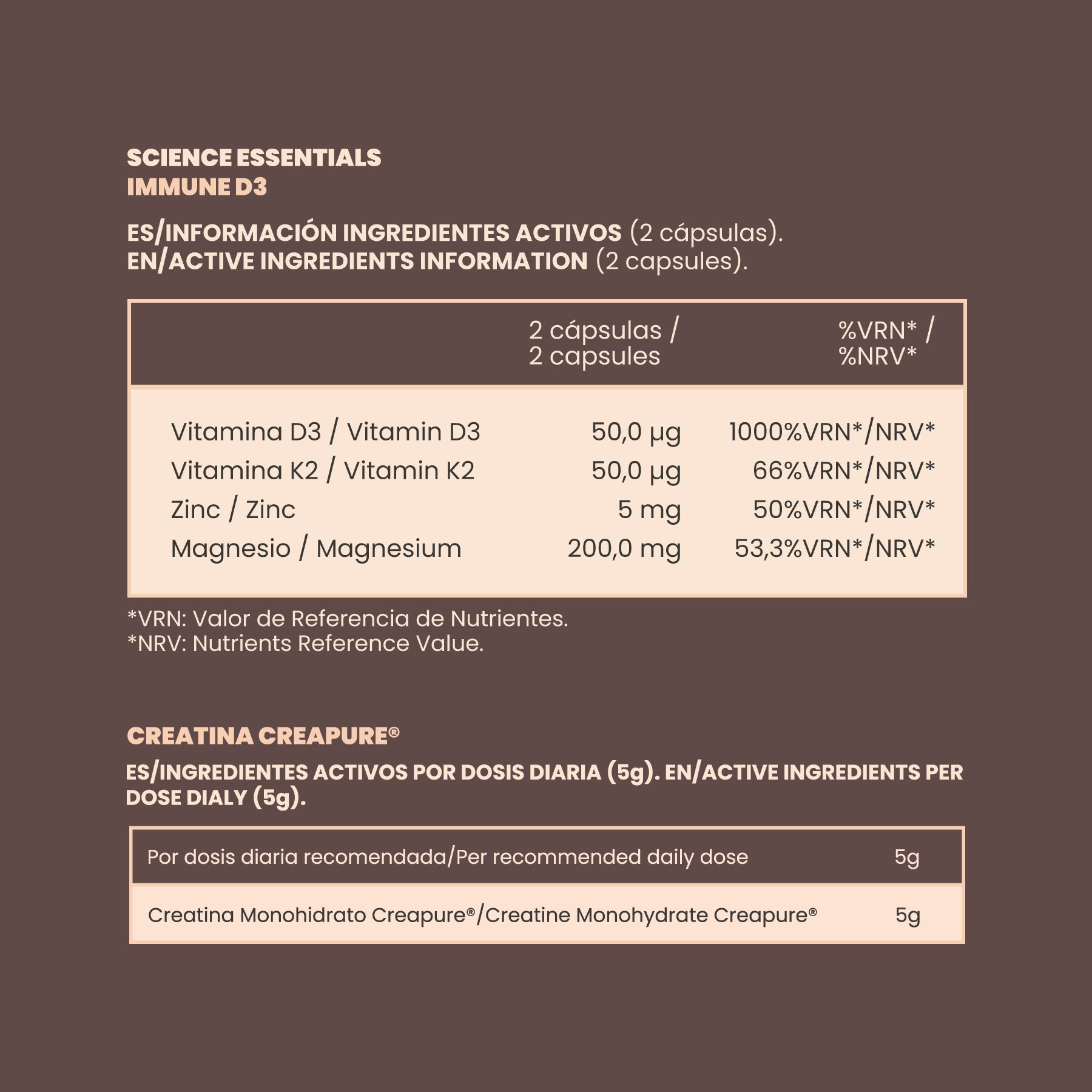Pack Creatina + IMMUNE D3