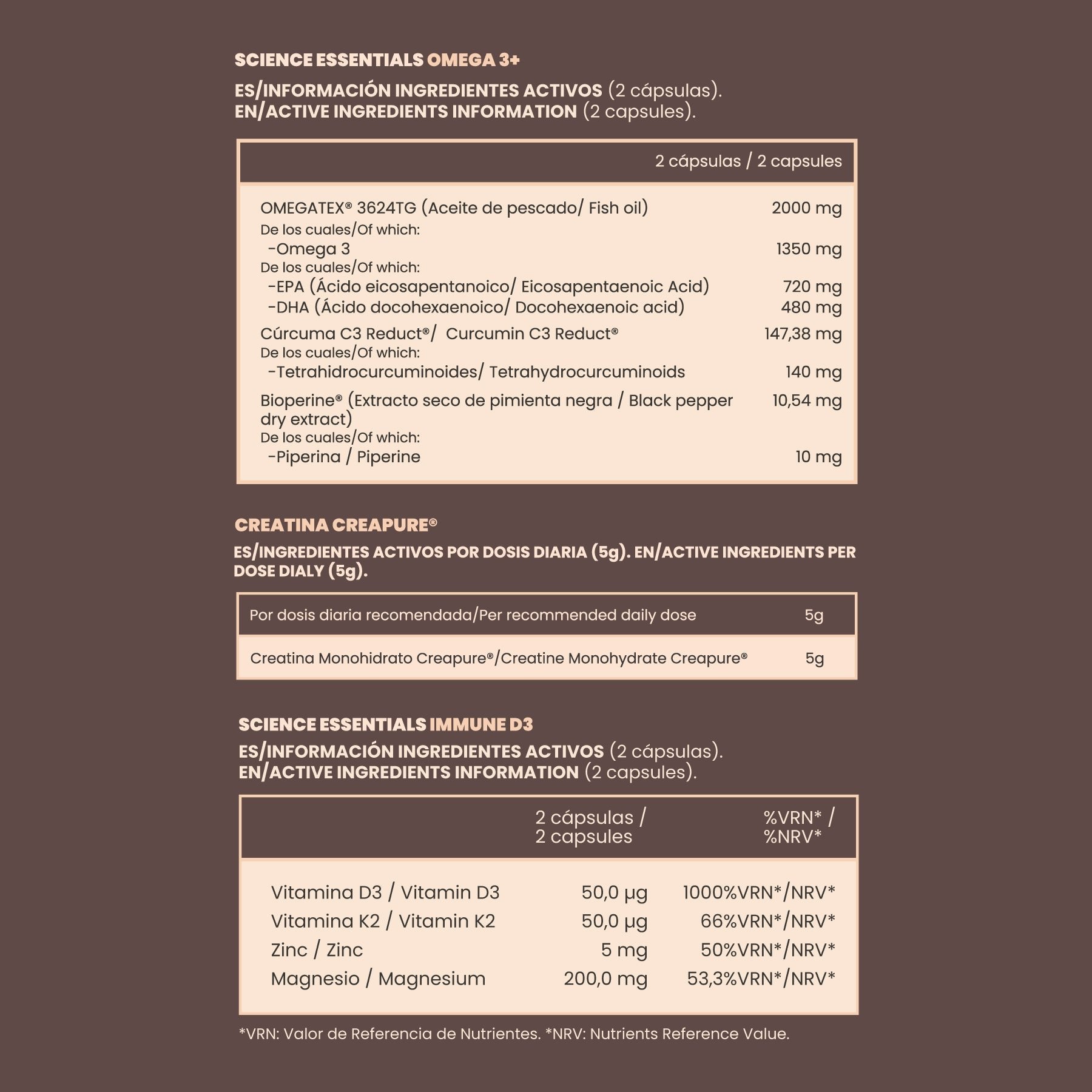Pack IMMUNE D3 + Omega 3 + Creatina