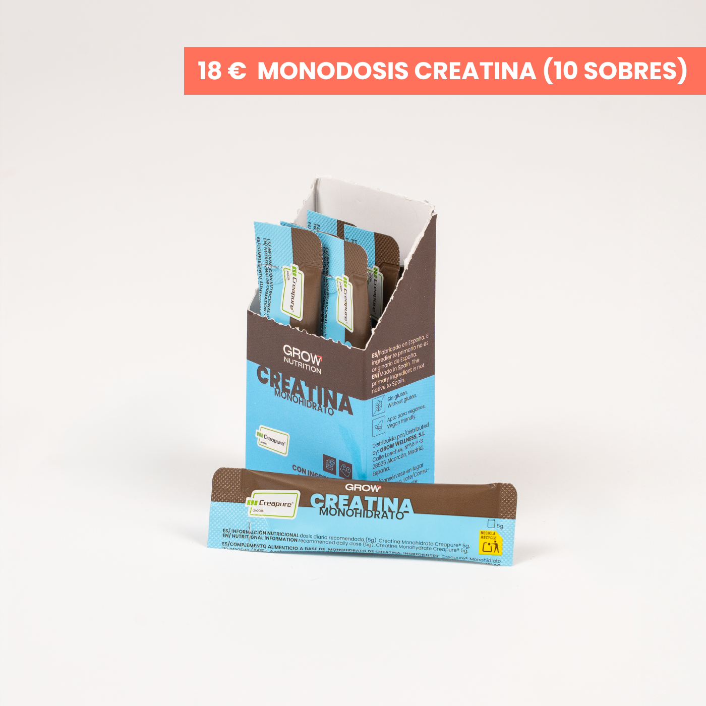 Creatina Creapure® Monodosis GROW