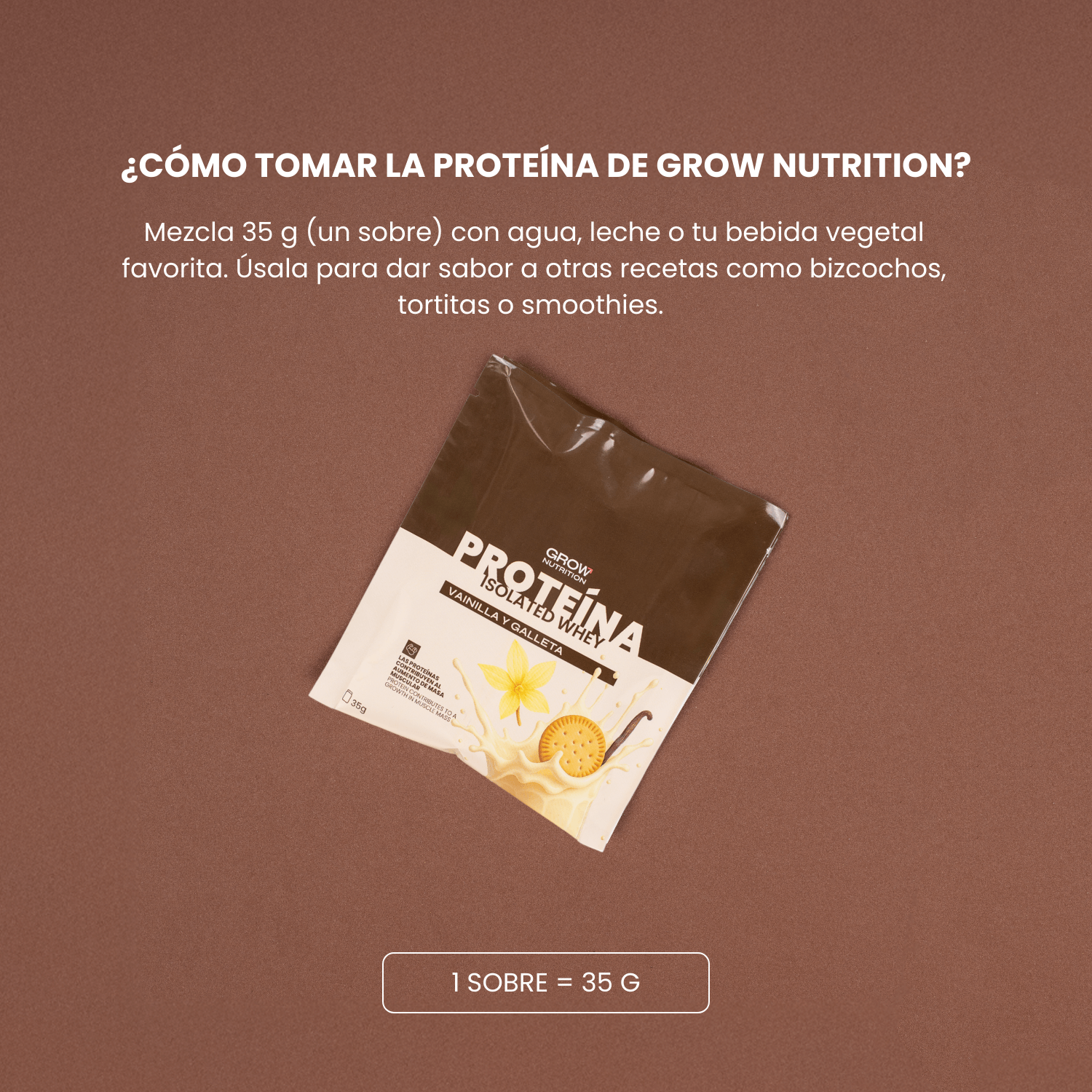 Proteína Monodosis Vainilla y Galleta