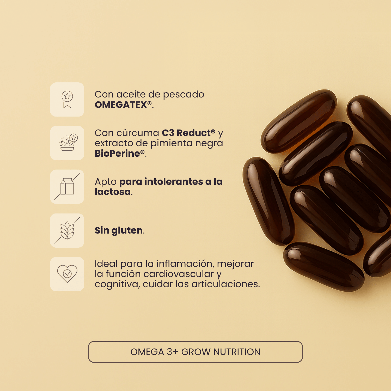 Omega 3+™ · 180 cápsulas