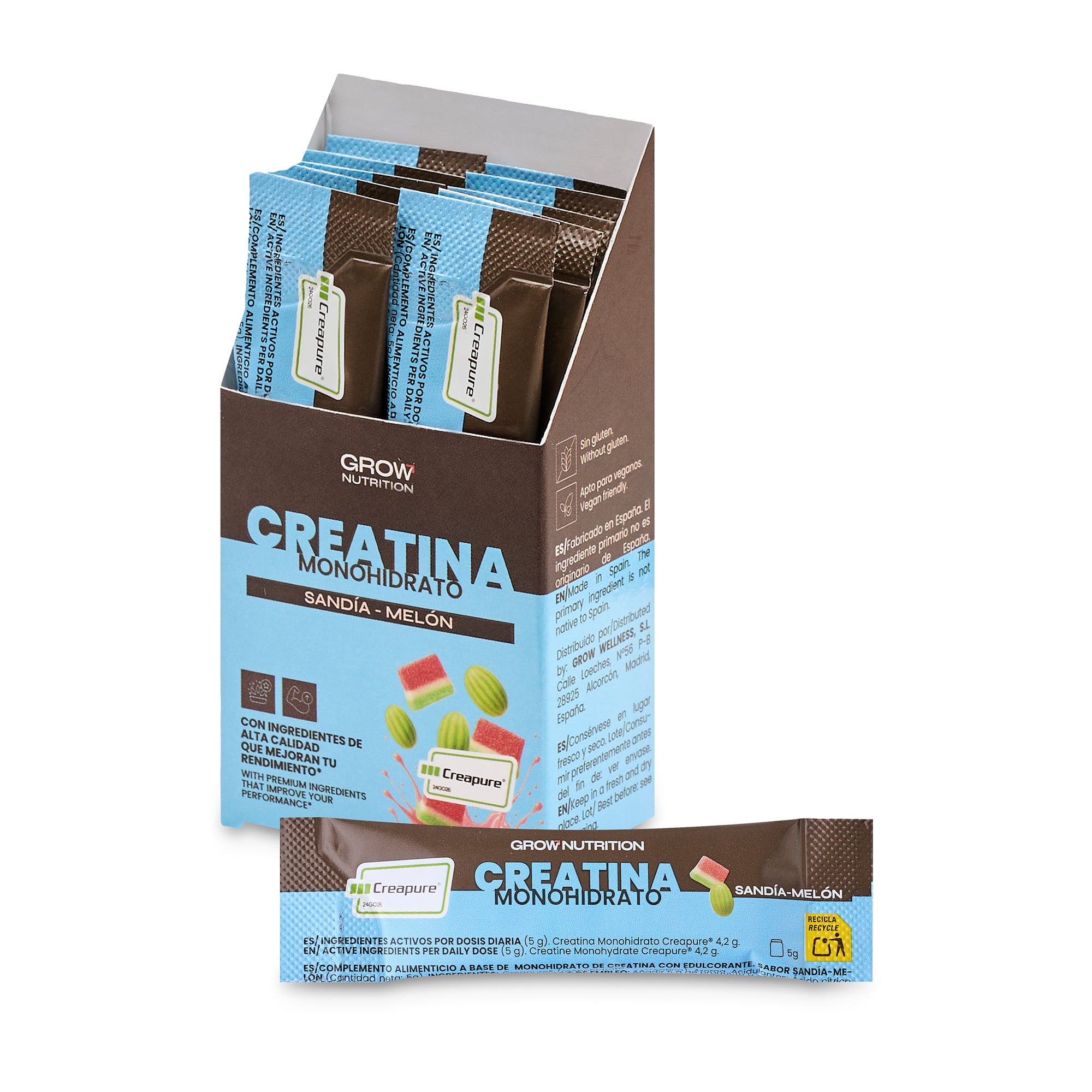 Creatina Creapure® Monodosis Sandía-Melón Estuche