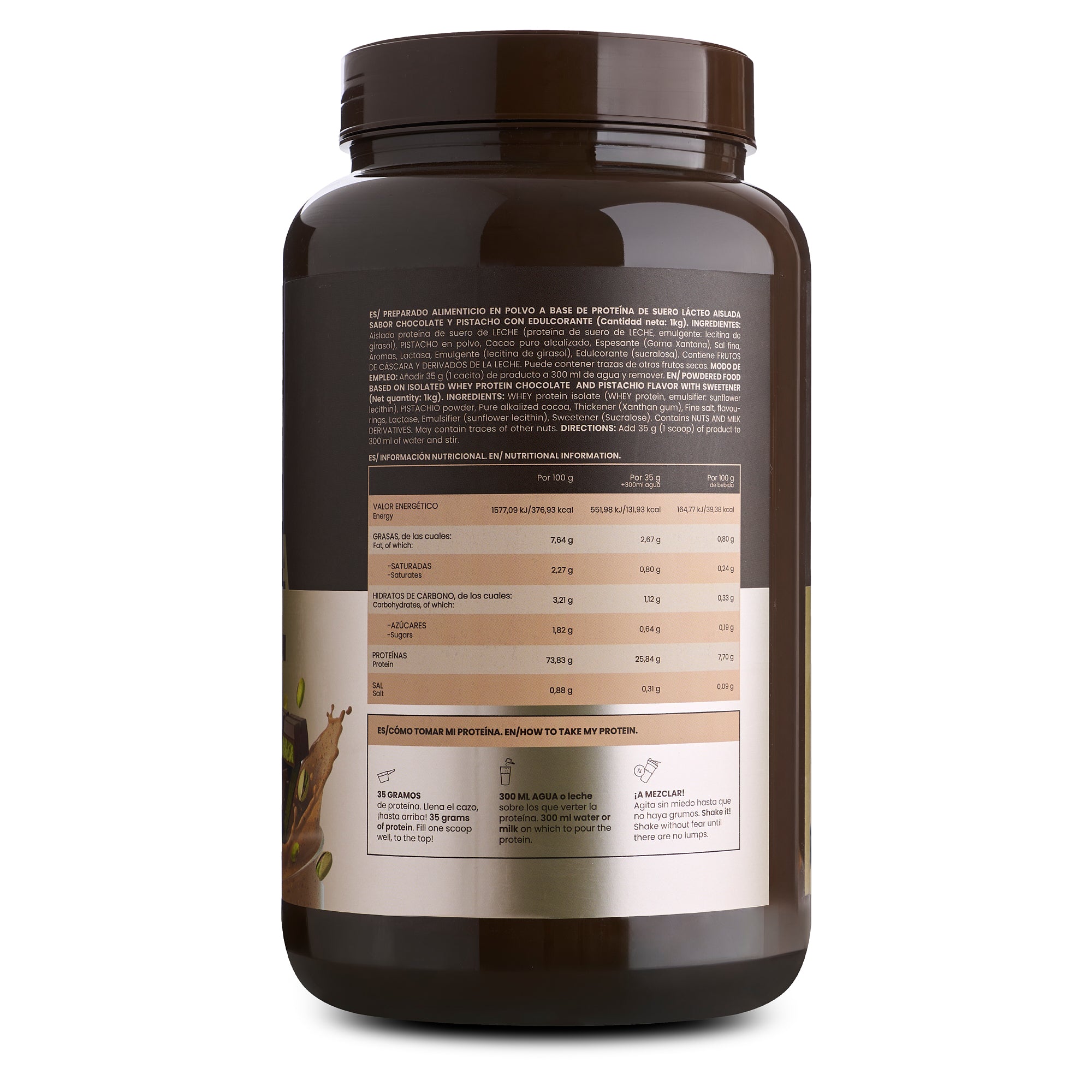 Proteína Chocolate y Pistacho