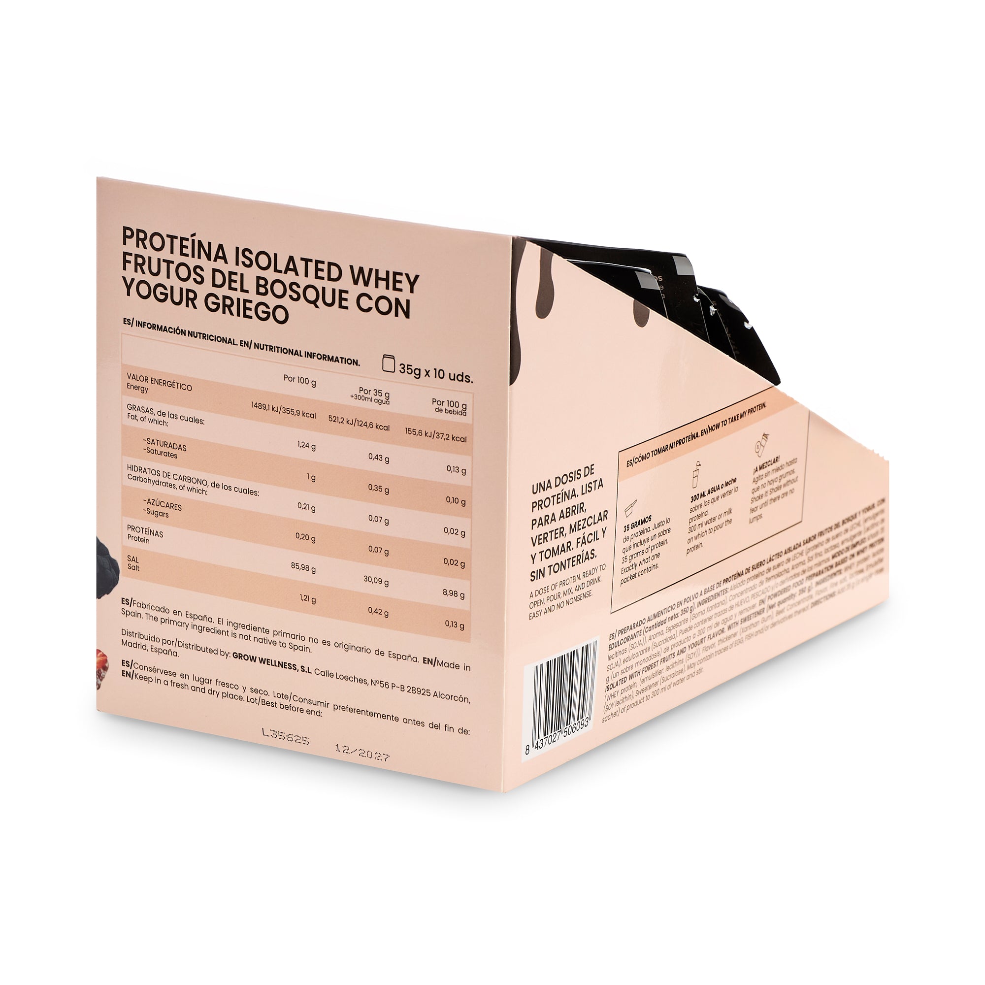 Proteína Monodosis Frutos del Bosque con Yogur Griego Estuche