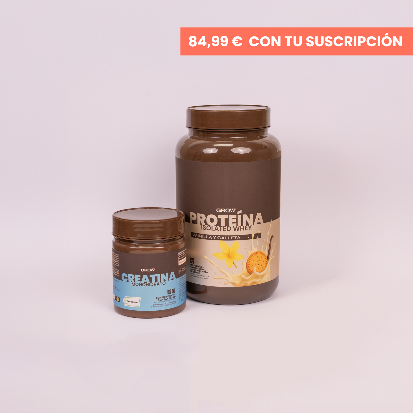 Pack Proteína Vainilla y galleta + Creatina