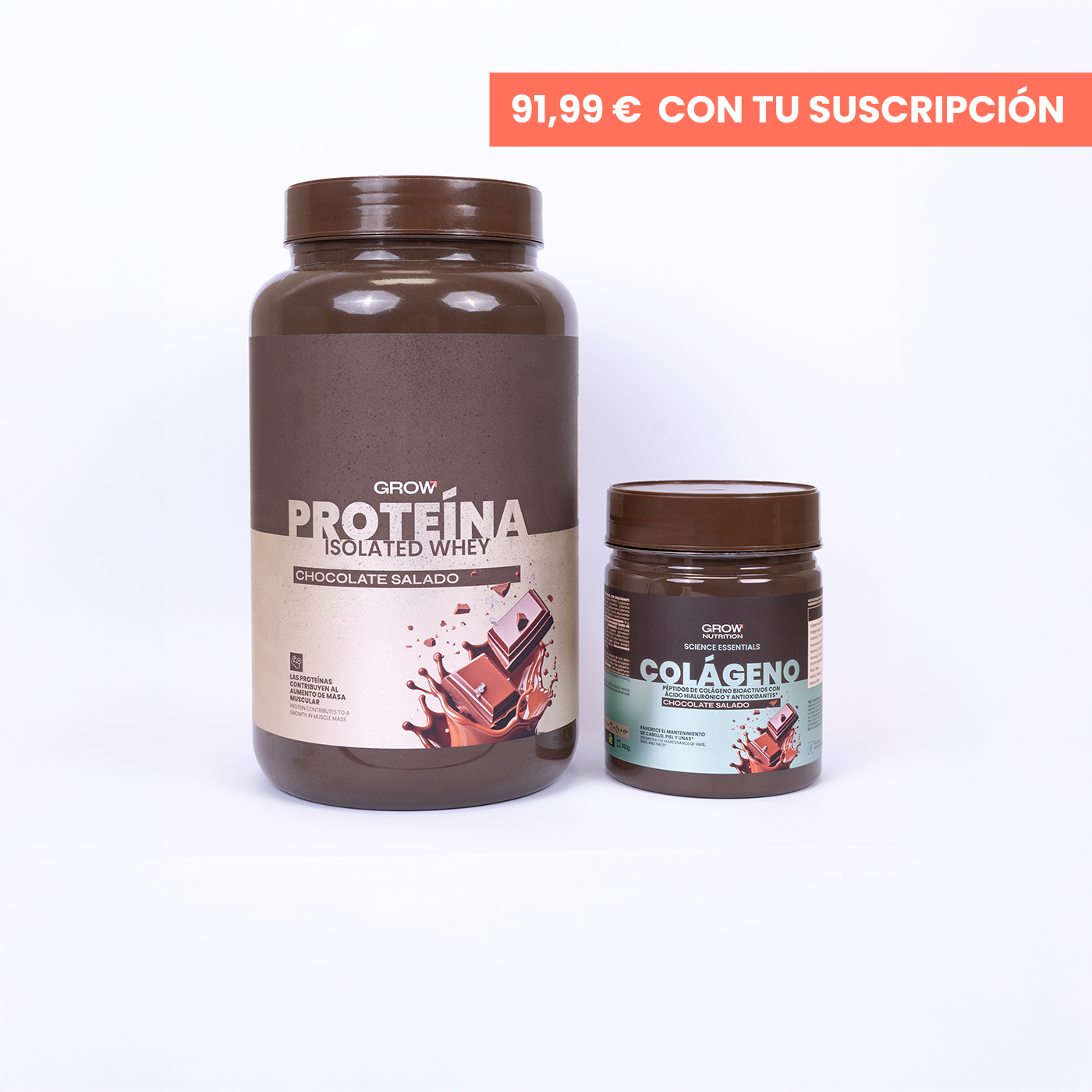 Pack Proteína Chocolate Salado + Colágeno Chocolate Salado