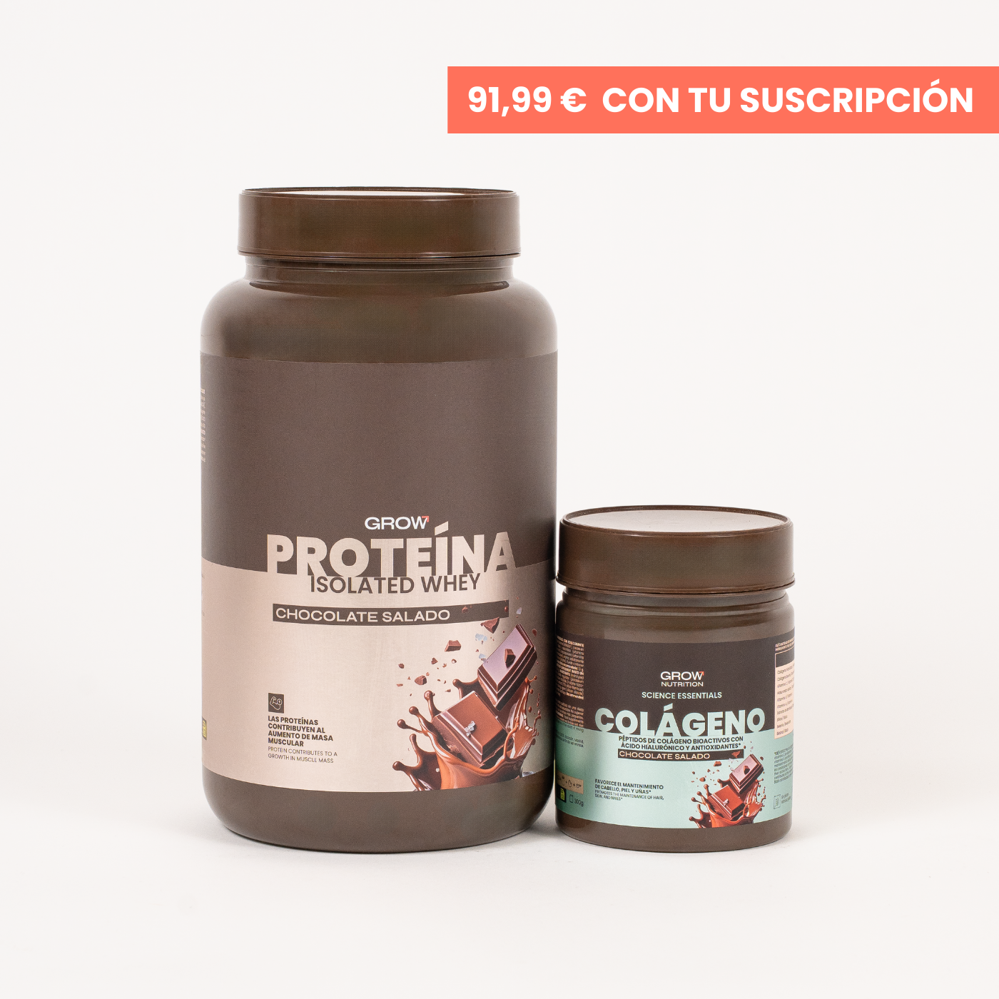 Pack Proteína Chocolate Salado + Colágeno Chocolate Salado
