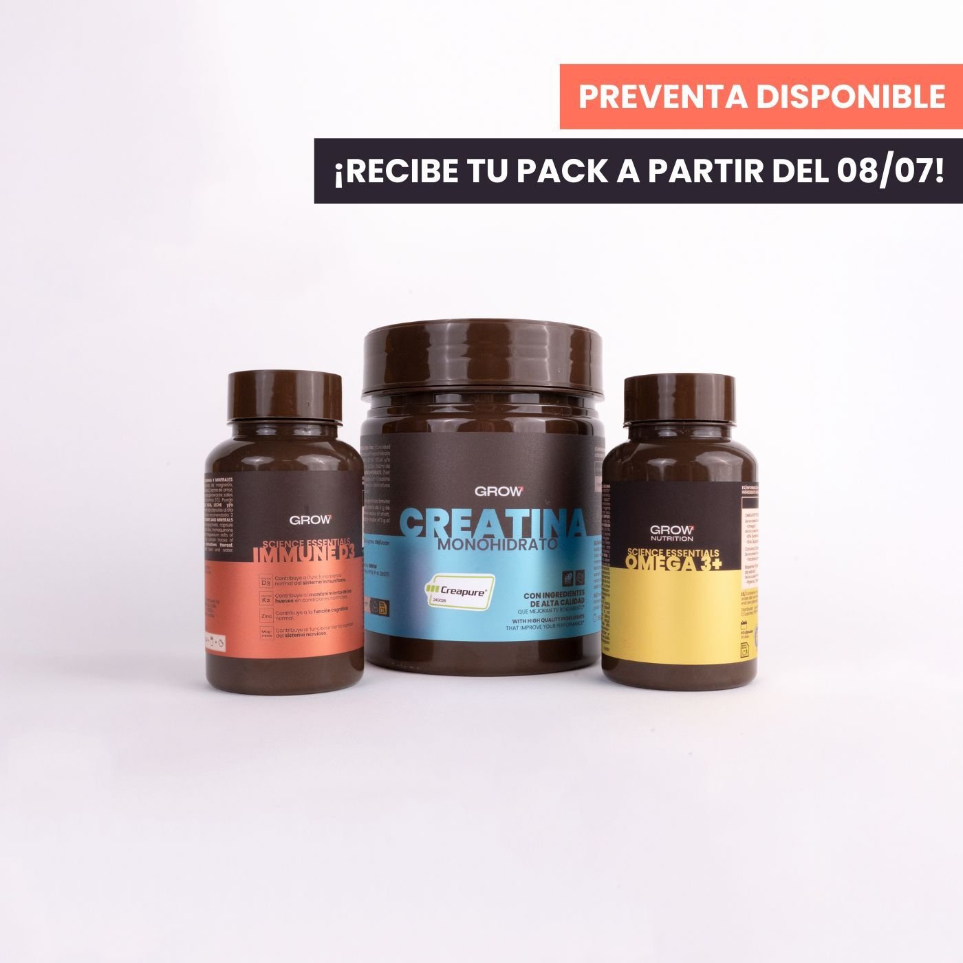 Pack IMMUNE D3 + Omega 3 + Creatina
